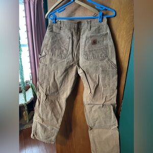 Carhartt Men’s Brown Cargo Work Pants - Canvas Utility Trousers